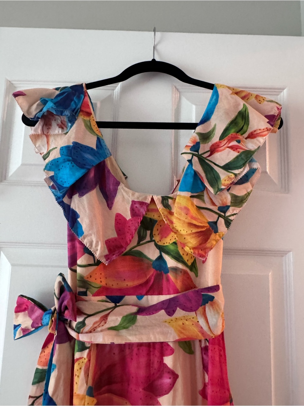 FARM Rio "Mary's Garden" Frilled Top Midi Dress. - Picture 2 of 16